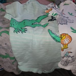 Lot of 3 Size 24 month boy Snap onesie member's mark brand bodysuit.